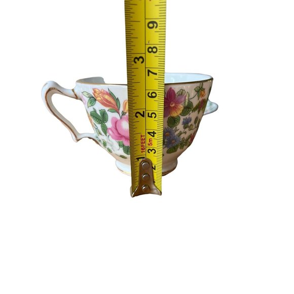 Vintage 1940s Crown Staffordshire Thousand Flowers Bone China Teacup and Saucer - Picture 6 of 7